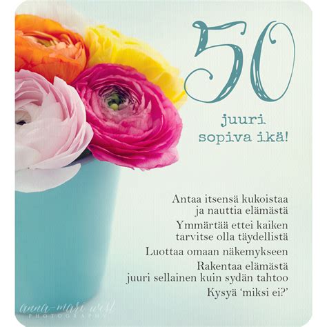 Runo 50 vuotiaalle 